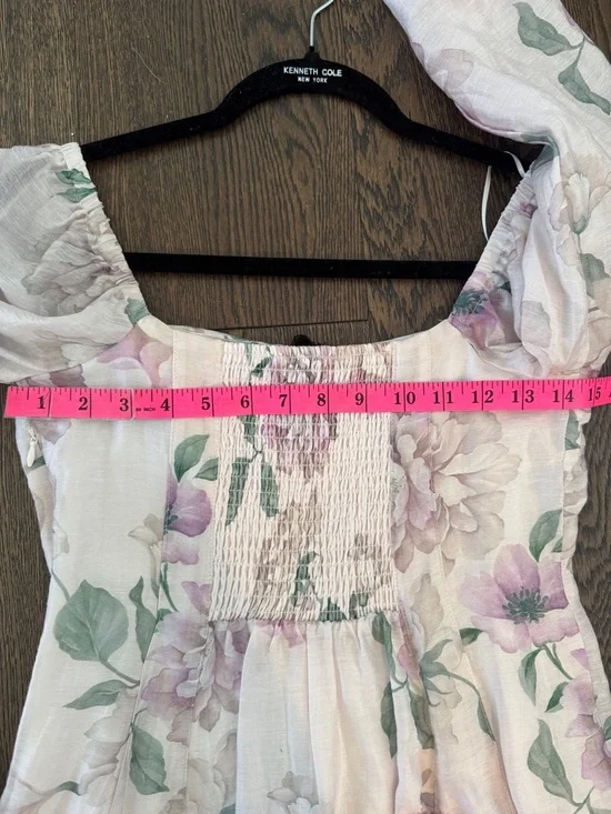 Amelie Balloon Sleeve Mini Dress - size small NWT - Picture 7 of 8